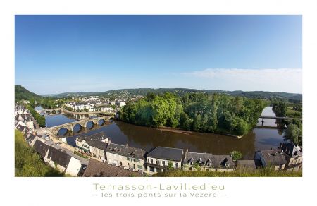 Terrasson-Lavilledieu - les trois ponts sur la Vézère